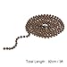 uxcell Pull Chain Extension Ceiling Fan Beaded Chain Ornaments Bronze 3 Feet Length 3mm Diameter