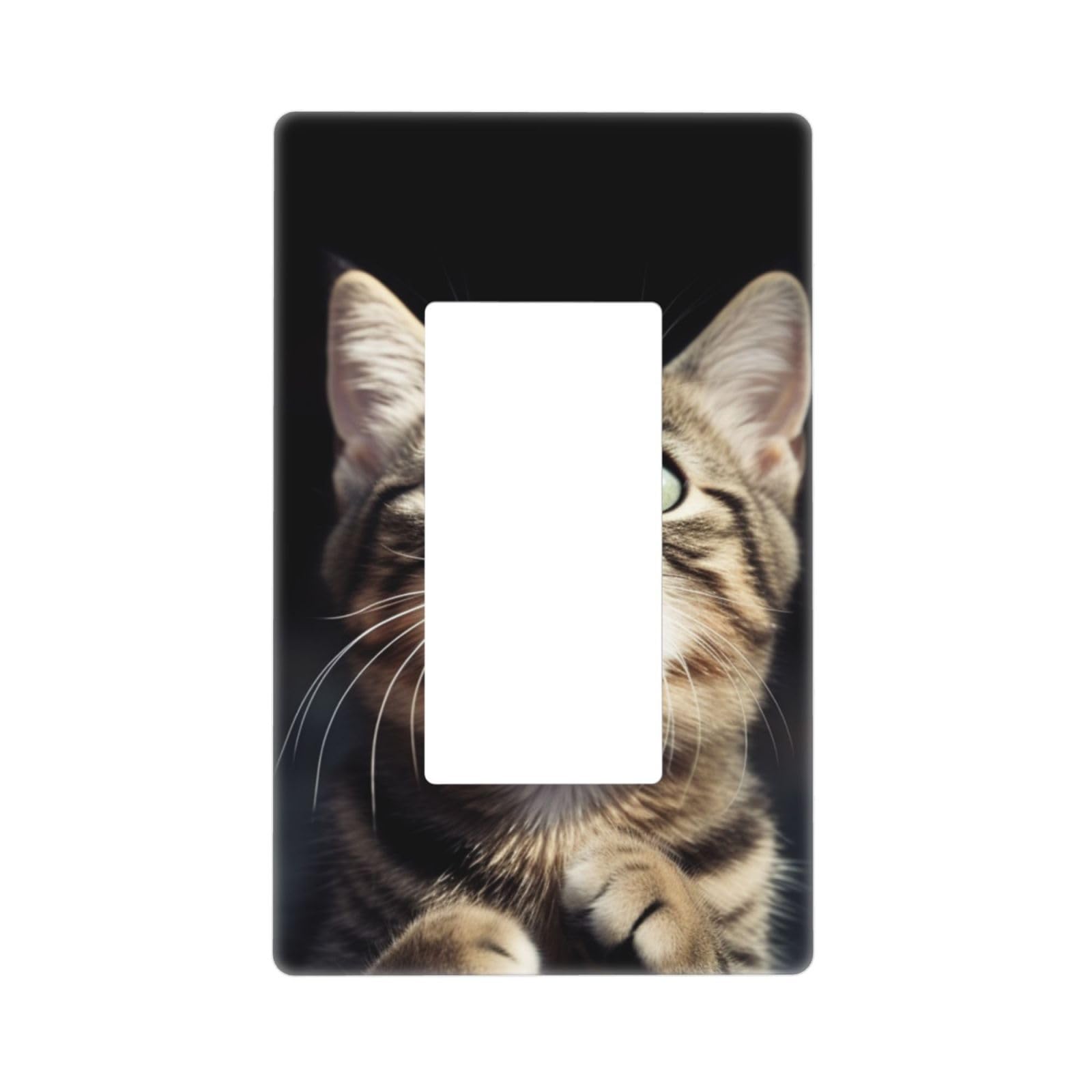 Decorator Wall Plate 1 Gang Light Switch Covers Decorator Receptacle Outlet Covers Cat Wall Plates for Electrical Outlets Plug Cover Single Rocker Switch Plates