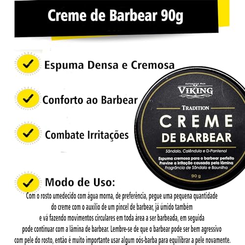 Kit Barbeador com Loção Pós Barba e Creme de Barbear