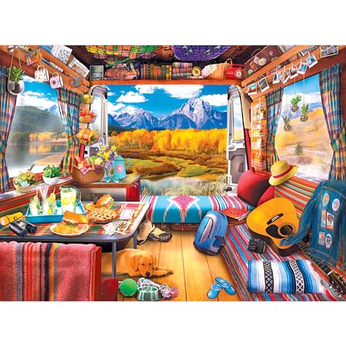 RoseArt - My Happy Place - Van Life - 750 Piece Jigsaw Puzzle for Adults