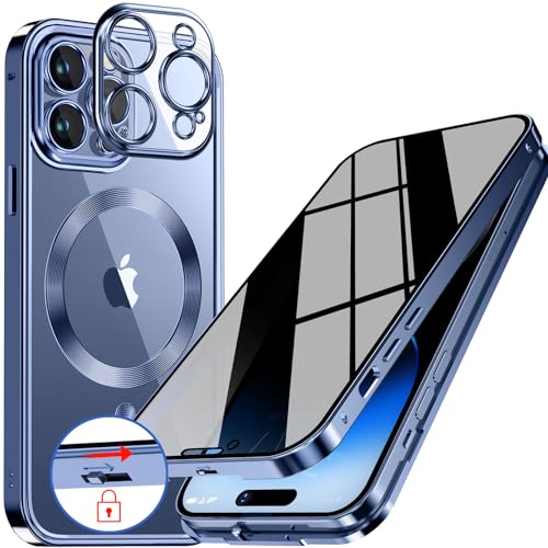 Coque Anti-Espion iPhone 15 Pro protège vos données en public avec verre 9H