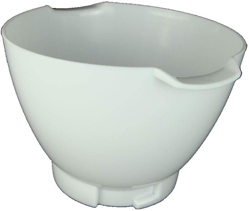 Ufixt 4.6L Round White Mixing Bowl for Kenwood Chef Kenlyte Food Mixer
