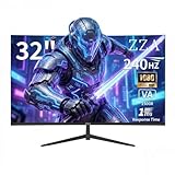 ZZA 81.3 cm Curved Gaming Monitor, FHD 1920x1080, VA, 1ms 240Hz, FreeSync Premium, 2xDP 1.4/2xHDMI 2.0, VESA kompatibel, Neigungsverstellbar