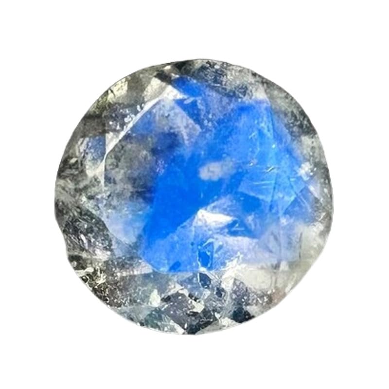 Pierre de lune véritable à coupe fine ovale 7x7 mm, gemme de haute joaillerie