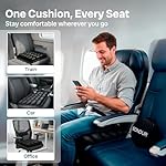 Travel Cushion – CloudAir Technology Airplane Seat Cushion – Inflatable Travel Cushion for Long Flights – Portable Air Cell Design, Puncture-Resistant Waterproof Pad – Black - Image 2