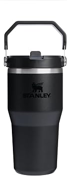 Stanley IceFlow Flip Straw Tumbler Pipetli Termos Bardak, 0.60 Litre, Siyah