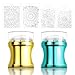 EBANKU 2PCS Stamper per Unghie, Stampino per Unghie in Silicone Trasparente Staccabile Testa di Gelatina con 2PCS Raschietti, Stamper per nail art per strumenti per manicure (oro + blu)