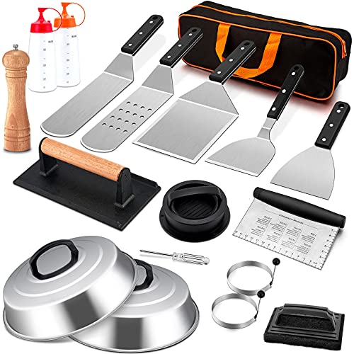 Kit d'accessoires de barbecue avec spatule à dessus plat et presse - 2
