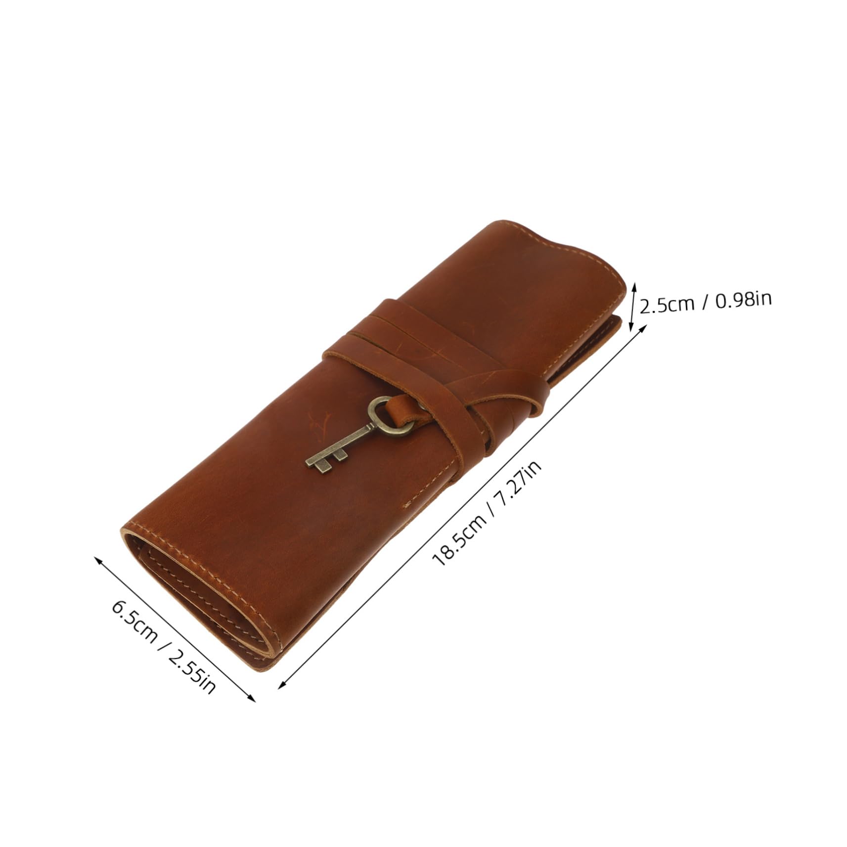 2piezas Bolsa Enrollable para Lápices De Piel De Caballo Retro Estuche De Almacenamiento De Bolígrafo Multifuncional Organizador De Lápices Bolsa para Bolígrafos Vintage