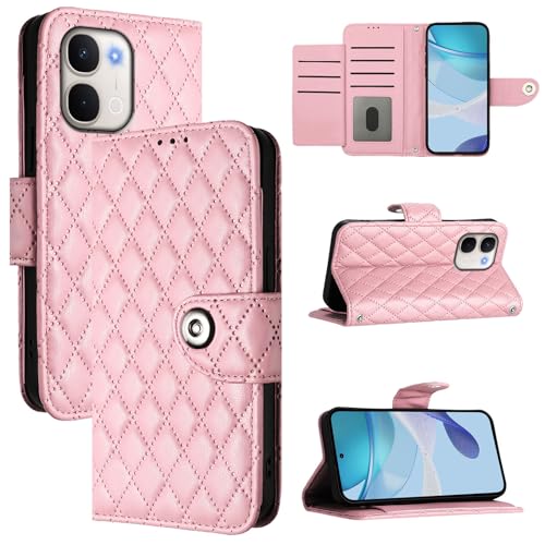 �X�}�z�P�[�X �Ή��@�� for Vivo Y500i / Y31d / Y51 Pro/iQOO Z11x / T5x �X�}�z�P�[�X�y�J�[�h�z���_�[�E�E�H���b�g�E�}�O�l�b�g�o�b�N���E�t���b�v�E�X�^���h�@�\�t���zPink