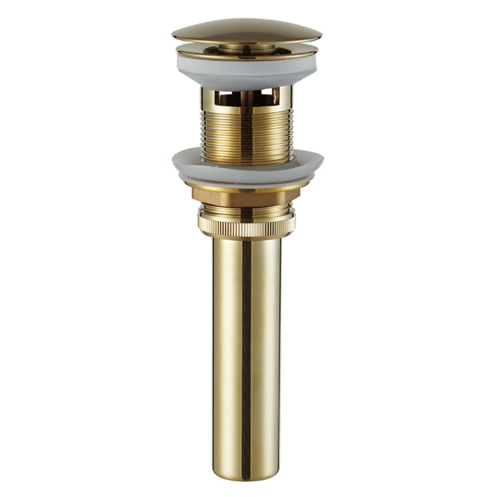 Piletta Lavabo Bagno Con Saltarello Piletta Lavabo Bagno Pop Up Piletta Lavandino Rame Pressare Tutto Scarico In Rame,Oro Spazzolato,Ci Sono Dei Buchi