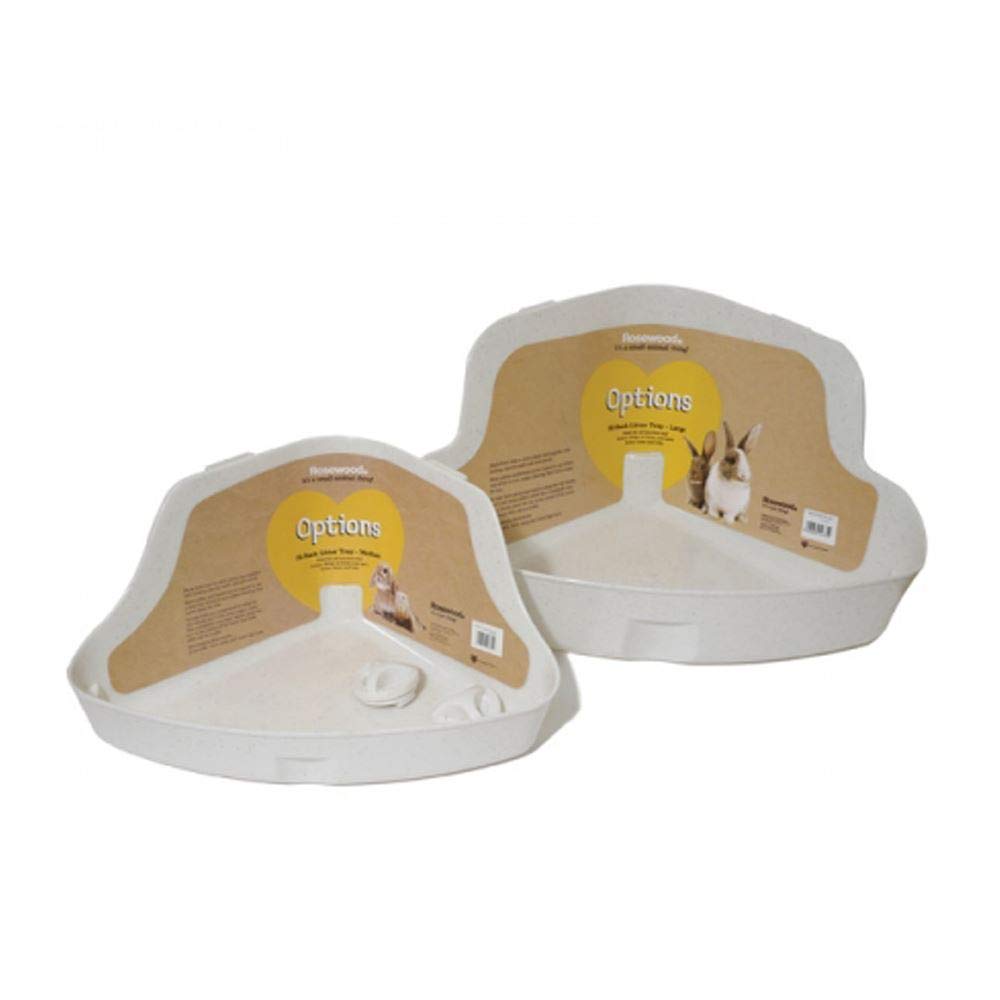 Small Animal Corner Litter Toilet Pan Tray Rabbit Hamster Guinea Pig Gerbil Rats (Large)