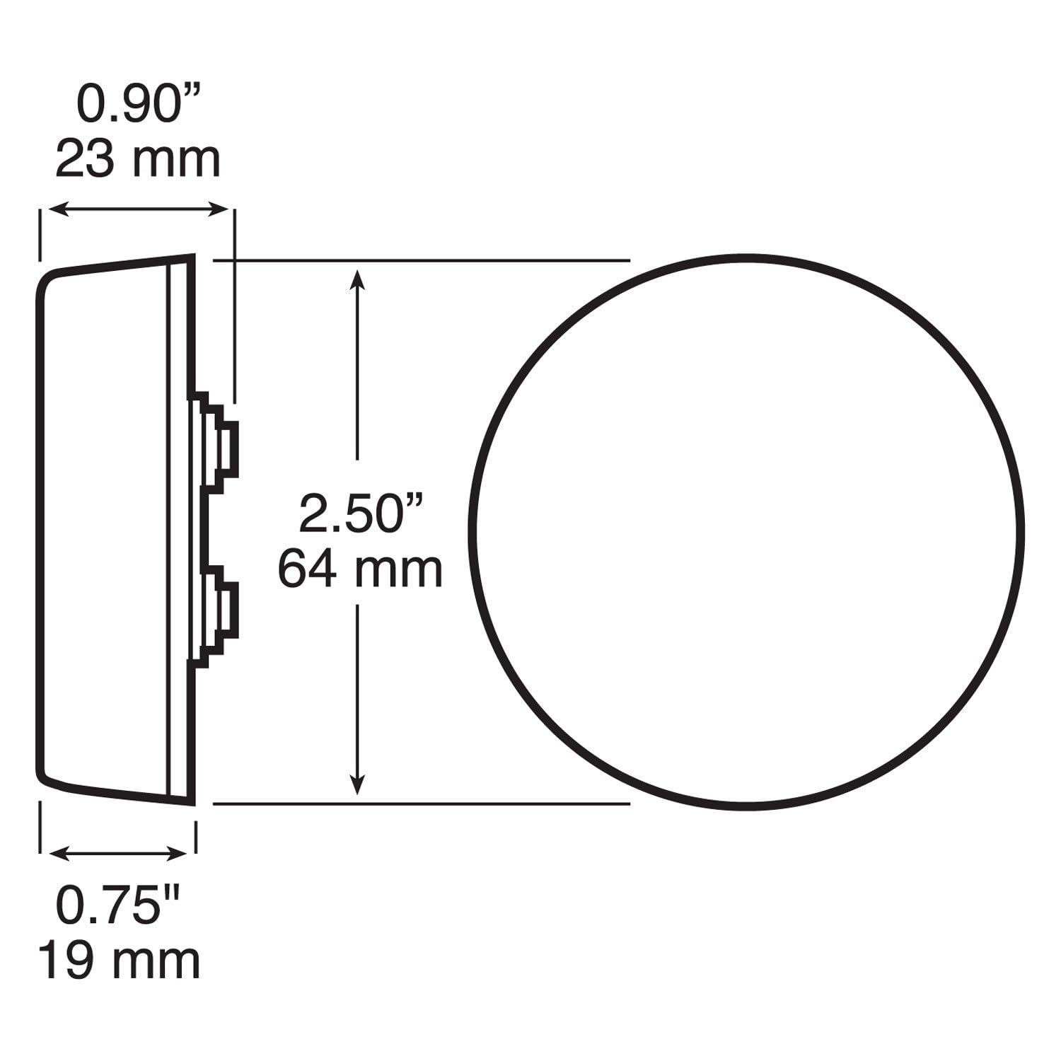 Truck-Lite Model 26 Bulb Replaceable, gray
