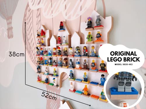 Kinderzimmer Regal für 55 minifiguren aufbewahrung, Spielzeug aufbewahrung in Form Einer Ritterburg, Kinder schaukasten… – Bild 8