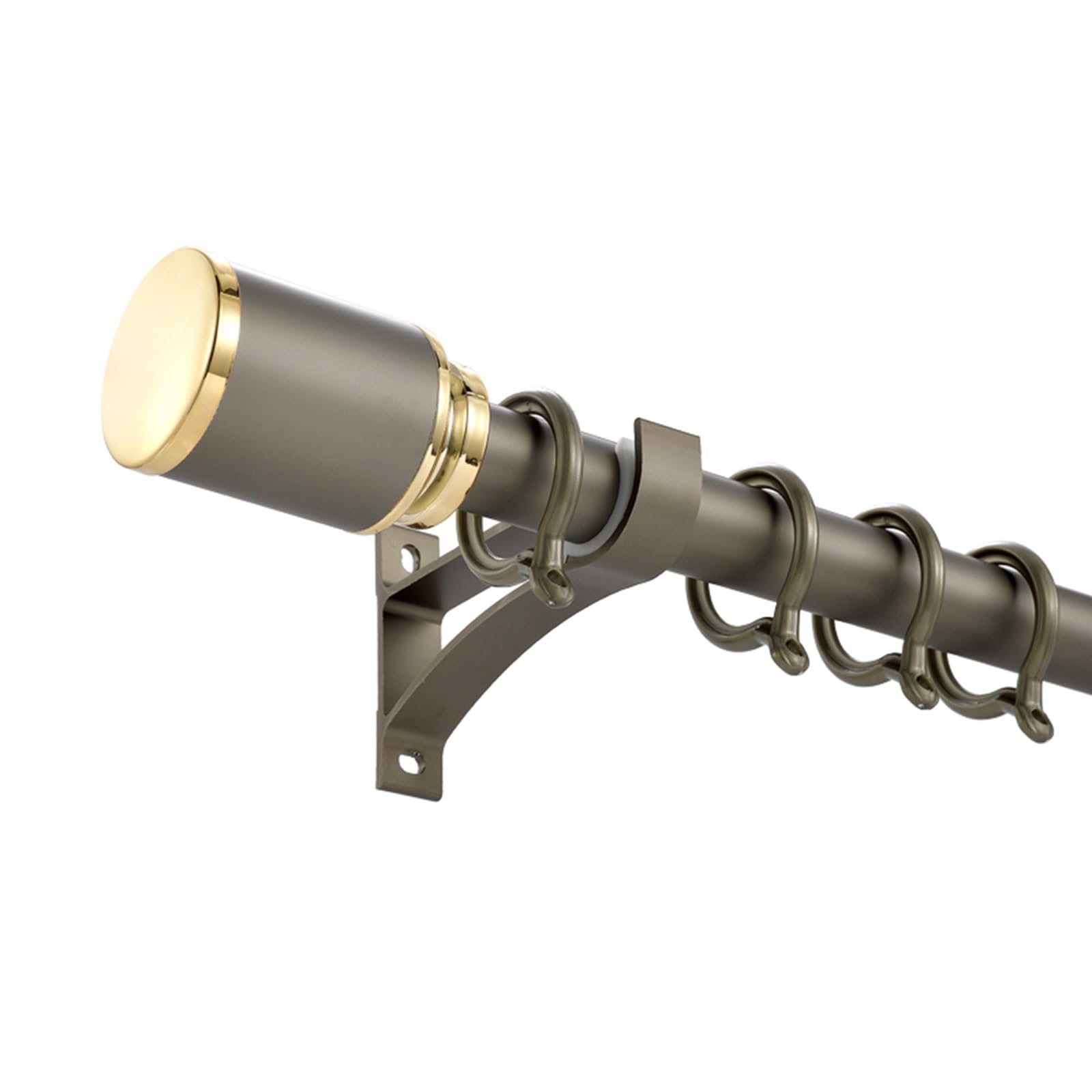 Tringle à Rideaux en Aluminium Champagne de 260 cm pour Séparation de Pièces
