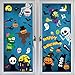 Heekpek Adesivi Stickers di Halloween Vetrofanie Finestre per Vetrine Riutilizzabili Decorazioni Casa Horror per Porta Wallpaper per Bambini con Teschio Zucche Fantasmi Zombie Pipistrelli