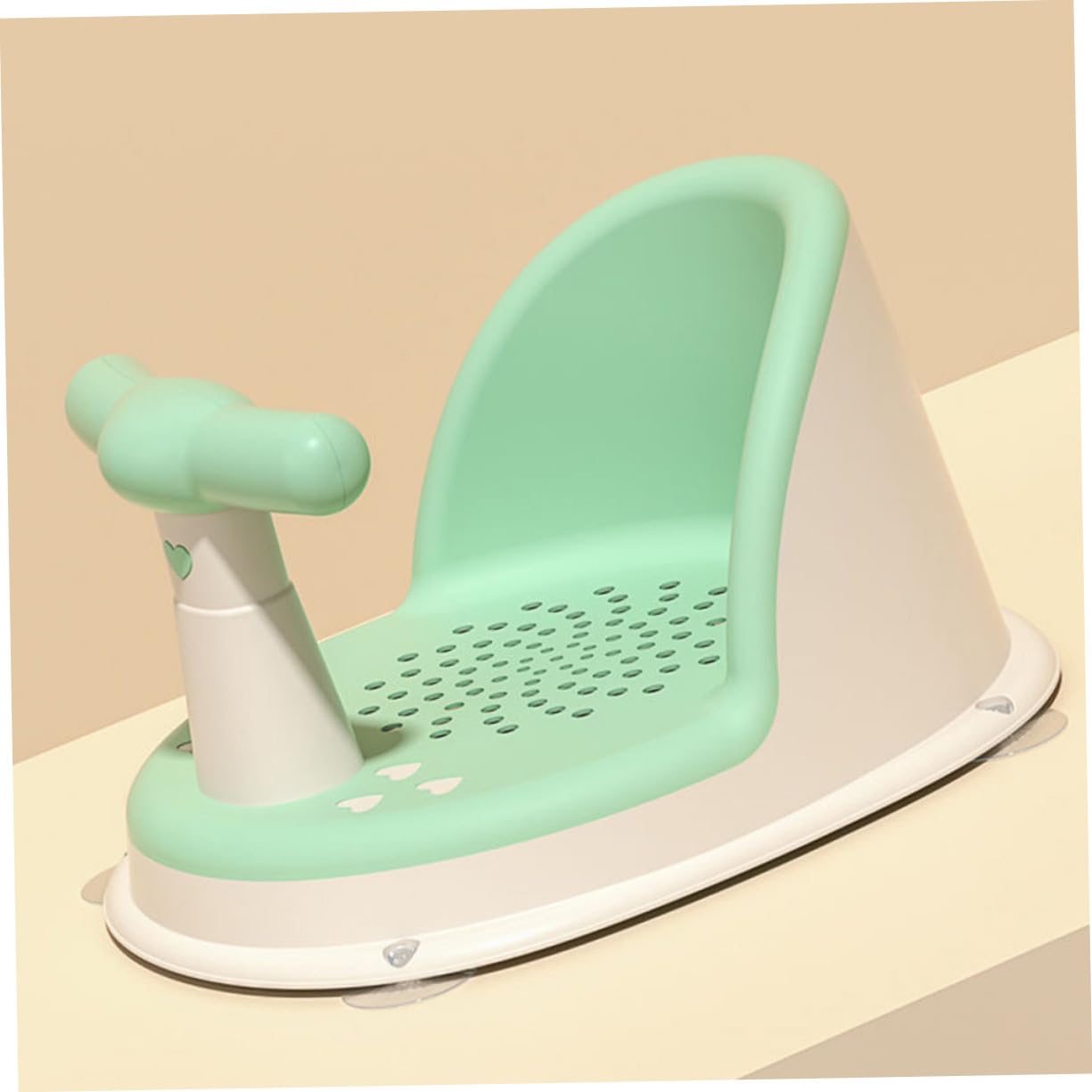Bathtub Chair Bath Seat for Tub Anti-Slip Shower Seat with Playful Design Safe Sitting Up Bathing Chair for Boy Girl and Easy to Clean and Maintain in Fresh Green