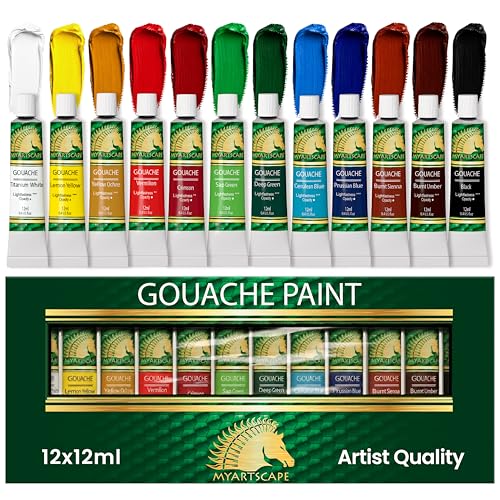 MyArtscape Gouache Paint Set (12 Tubes)
