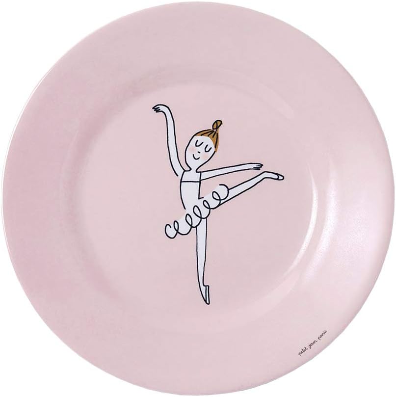 Petit Jour Paris DA921N Les Ballerines - Plato de postre con diseño de arabesco, color rosa