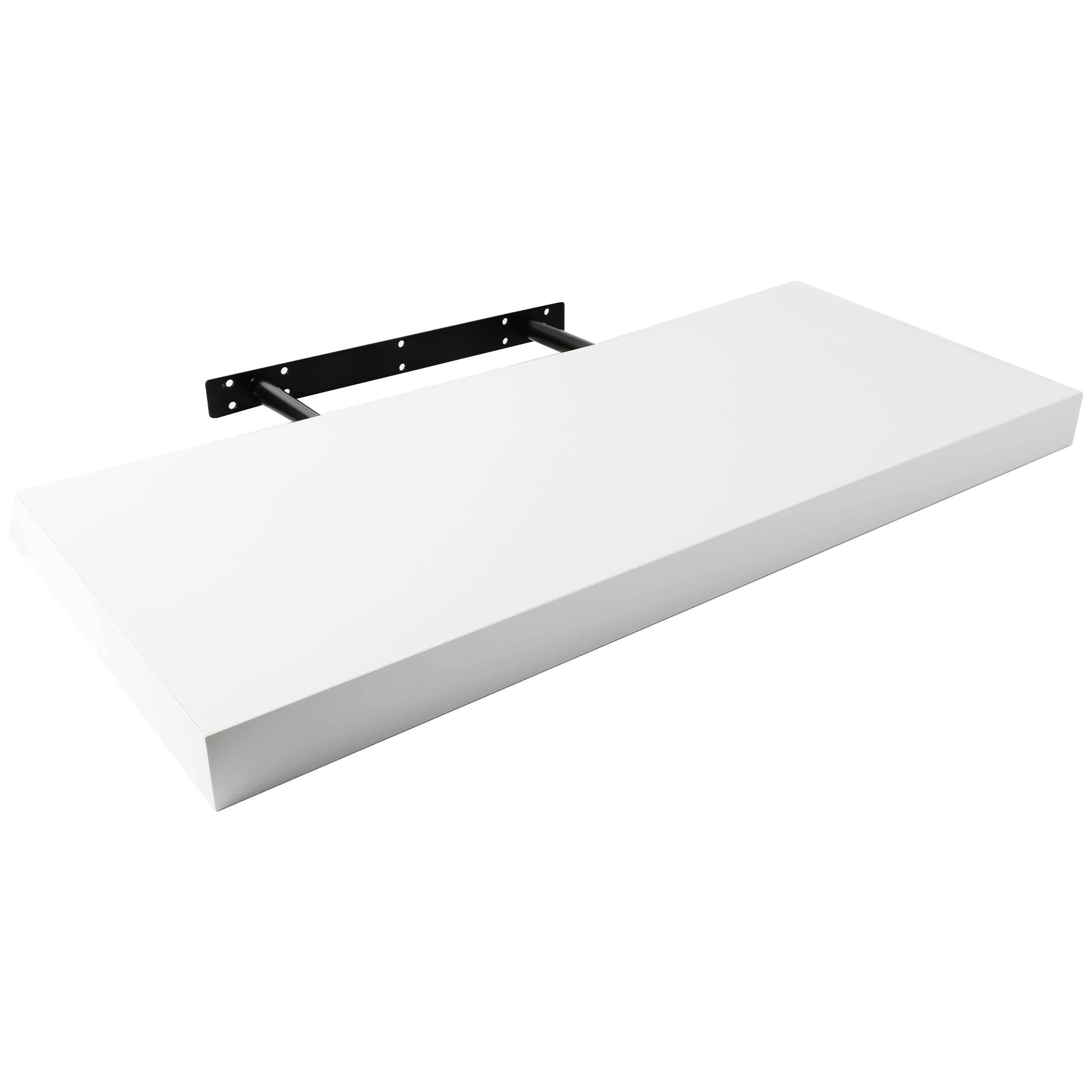 H HANSEL HOME Estantería para Pared 80x25x4cm Color Blanco Estantes Pared Baldas Pared Fijación Invisible