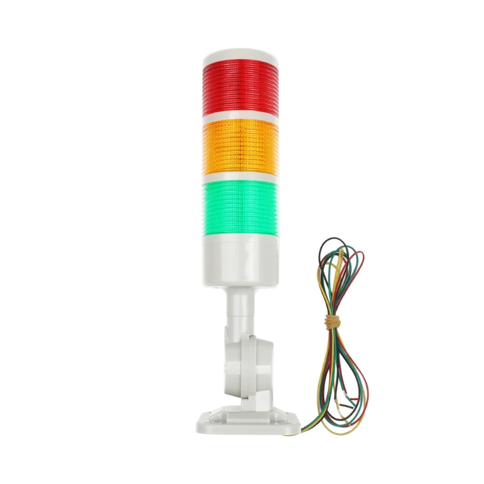 Luz de pila giratoria de 180 grados, luz de advertencia industrial roja, ámbar y verde for máquina CNC, CC 12-24 V, CA 110-220 V, luz intermitente fija LED(1 layer Green,AC110-220V)