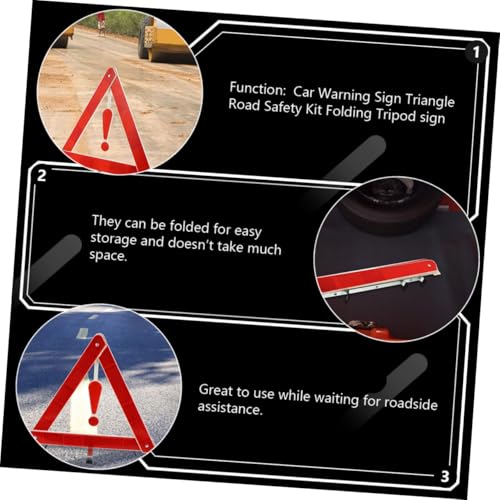 Kit 4 Triángulos Reflectivos de Seguridad para Auto miniatura 3