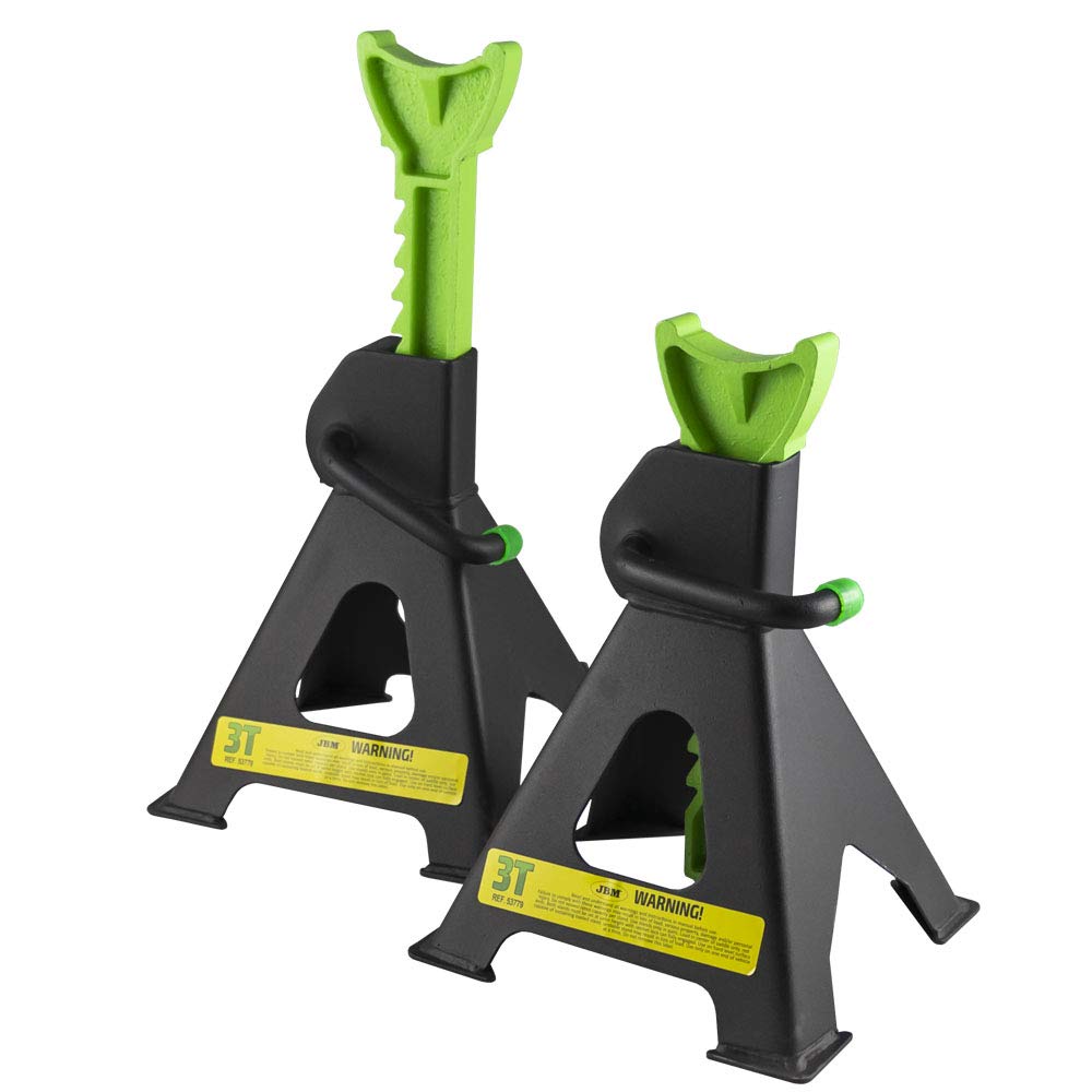 Kit Cric CRICK martinetto idraulico sollevatore per auto portata max 3.5T con alzata MAX 50CM con coppia di cavalletti portata Max 3 Ton per auto garage BY JBM