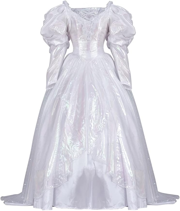 LoliMiss Labyrinth Sarah Costume Women's Deluxe Puff Sleeve Dress Gown