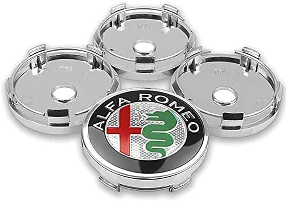 Coprimozzi Alfa Romeo - 4 Pezzi Da 60mm Con Logo - Foto 10