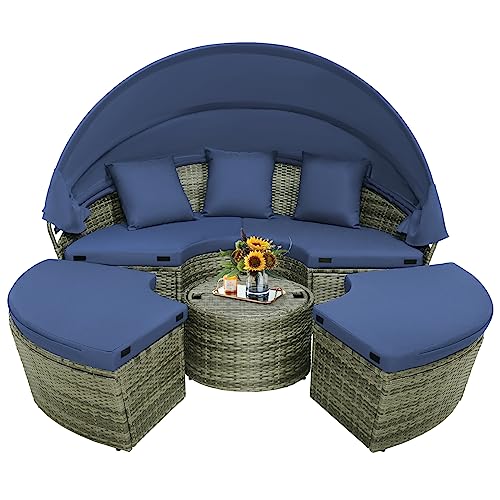 Tangkula Round Daybed
