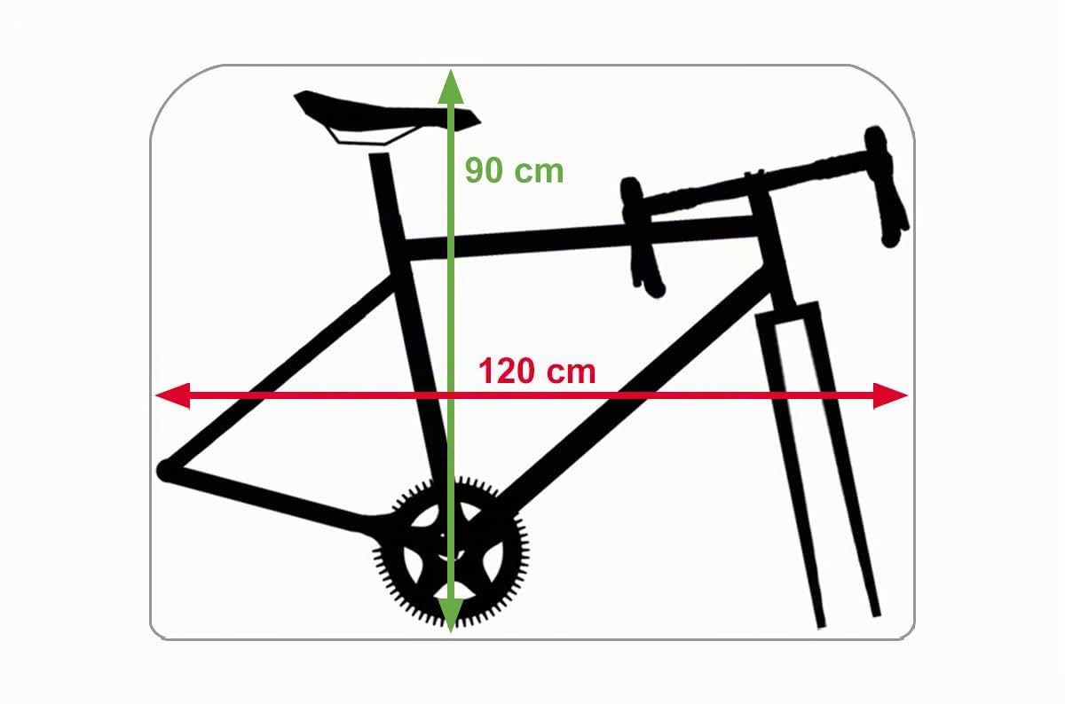 Buds-Sports TrainBag Original Classic - Funda de transporte para bicicleta de carretera y montaña, compatible de 29 pulgadas, estándar SNCF (120 x 90 cm), ideal para transportar tu bicicleta en tren