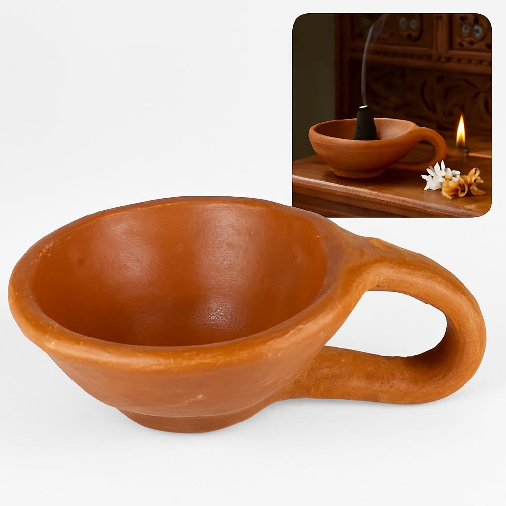 iINTELLIGENCEi Clay Sambrani Holder & Dhoop Dani, Terracotta Loban