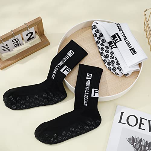 Image of DragonflyDreams Non Slip Sport Soccer Socks Anti Slip Football Baseball Unisex Athletic Socks with Grip Pads