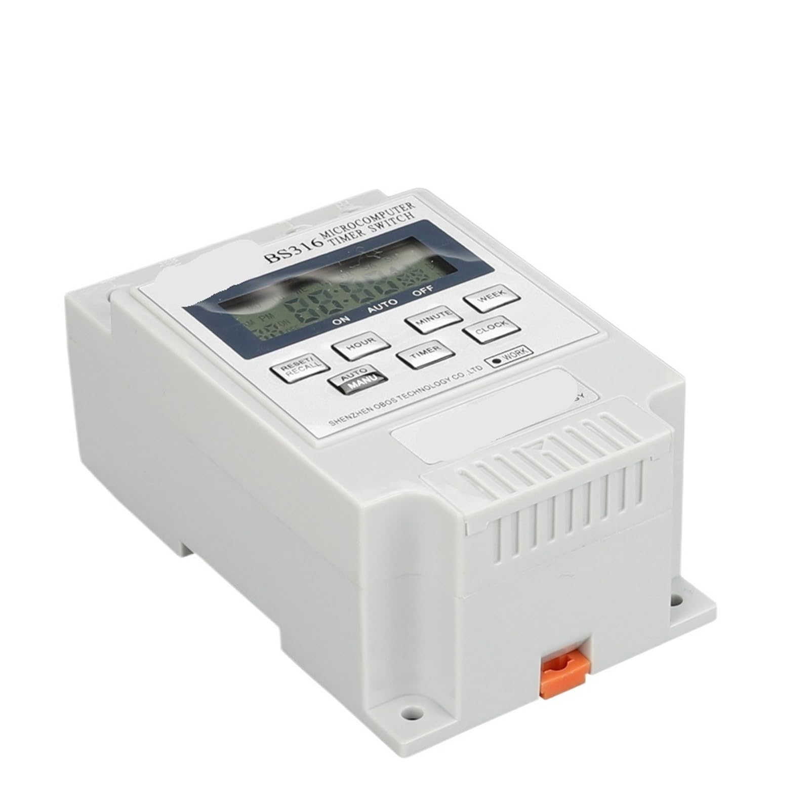 1 Interruptor Temporizador Digital de 220 V con Temporizador semanal y 10 programas de Encendido/Apagado, con Rango de Ajuste de 1 Minuto a 168 Horas.(White 12V)