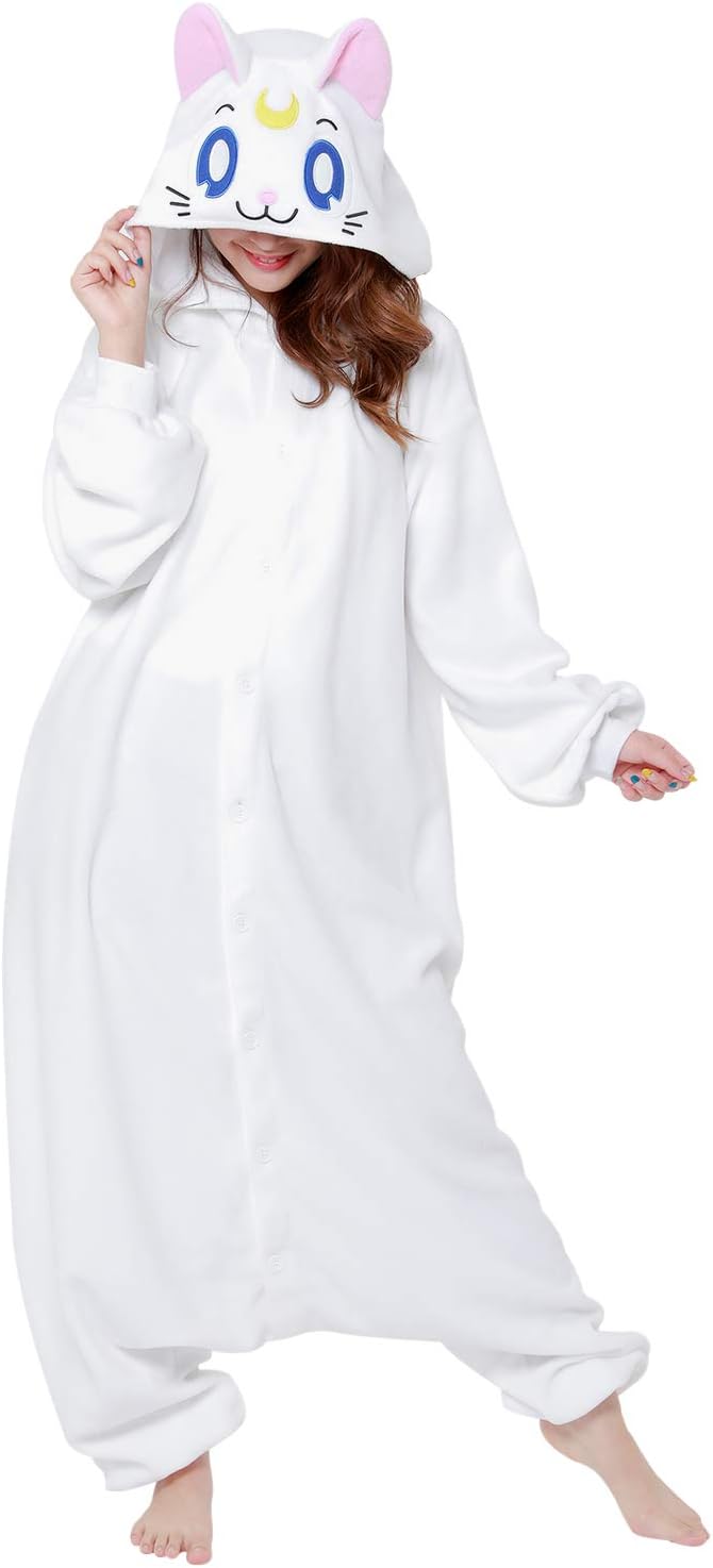 SAZAC Kigurumi - Sailor Moon - Artemis - Onesie Jumpsuit Halloween Costume - Adult One Size Fits All