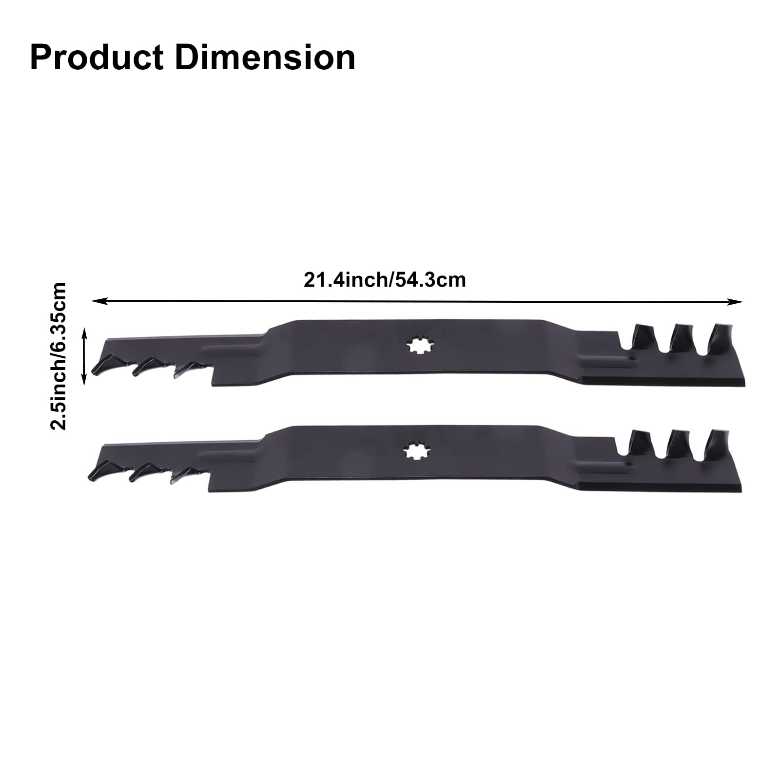 ELITEWILL 2 cuchillas de acolchado para cortacésped para John Deere de 42 pulgadas D100, D110, D120, D130, Z225, Z235, D125 sustituyen al OEM # GX22151