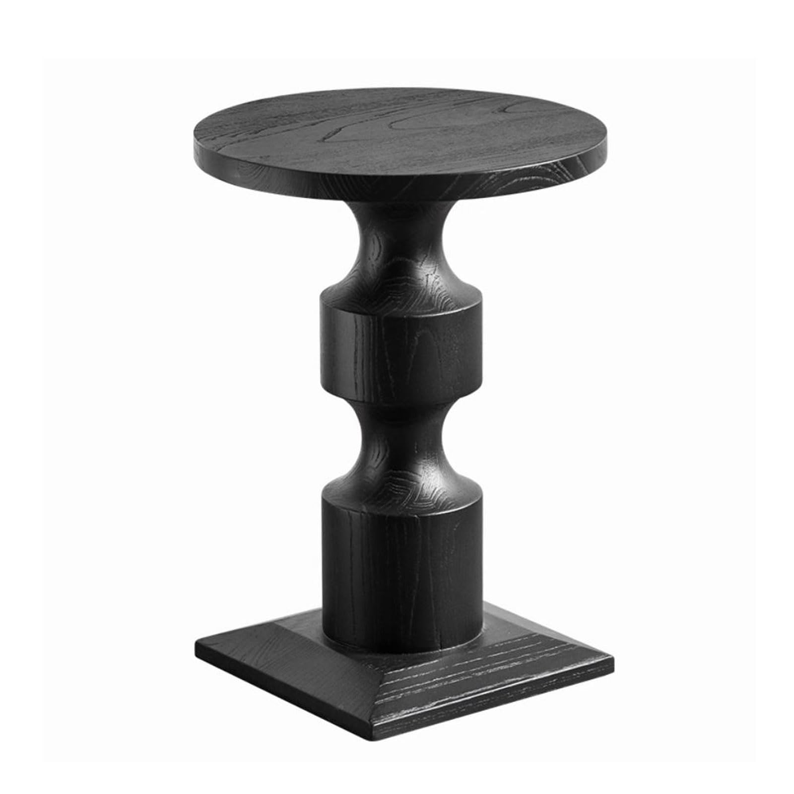 Mobile Side Table Sod Wood Round Side Table, ent End Table with Stable Square Base, 21" Height Round nd, for ng Room, Bedroom, ony, Office, ck Sofa End Table