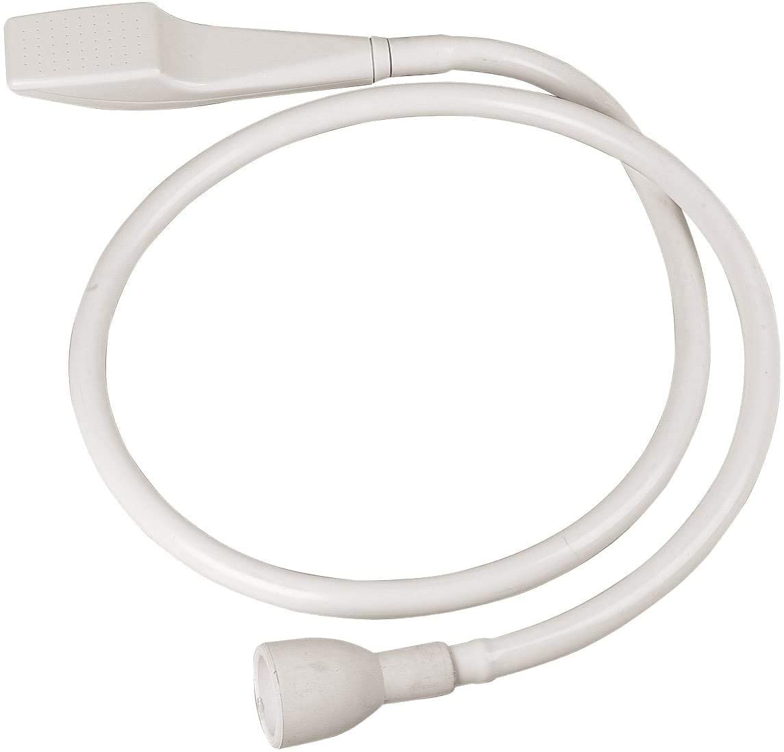 GLAMSA Shower Hose Mixer Tap Connection - Tap Attachment for Home and Salon Use - Sink Spray Attachment - Universal Fitting - 3M Diameter - White - 2M (Single Mouth)