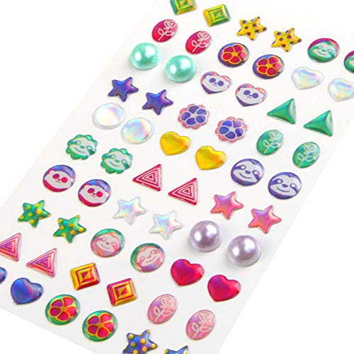 AUGSUN 240 Piece Sticker Earrings 3D Gems Girls Earrings Self-Adhesive Glitter Craft Crystal Stickers by AUGSUN - Image 7