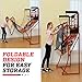 ESPN 2-Player Indoor Basketball Arcade Game EZ-Fold 2 Player (Deluxe Polycarbonate Backboard) with LED Scoring, 8 Game Options and 4-Pack of 7 Inch Basketballs
