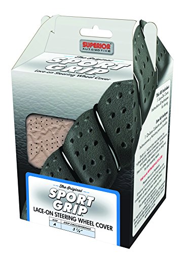Superior 58-0450T Sport Grip Steering Wheel Cover, Size 