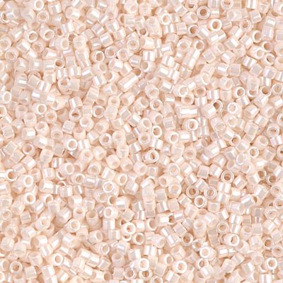 Miyuki Delica11/0 Cylinder Seed Beads - Op Bisque White Ceylon - DB1530 5 Grams