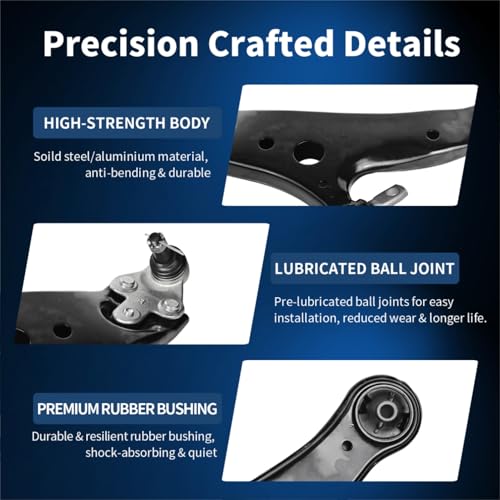 Front Lower Control Arm with Ball Joint Fit for Lexus RX350 RX350L RX450H RX450HL 2010-2020, Toyota Highlander 2008-2019, Venza 2009-2016 - 2 PCS Suspension Kit K622945 K622944 - Image 5