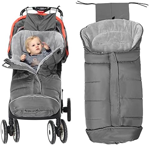 Fairy Baby Universal Footmuff for Pushchairs Prams Winter Cosy Toes Footmuff Thick Fleece Waterproof Windproof Sleeping Bag for Newborn Buggy Stroller Black 6-24Months (Dark Blue, 82cm)