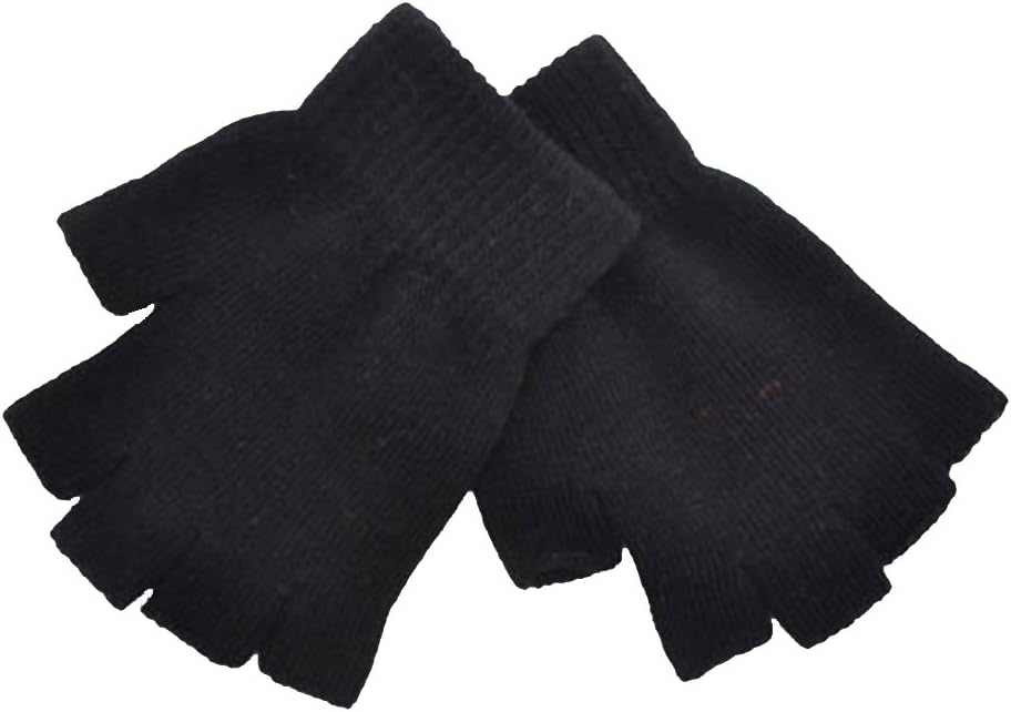 Cren Women Men Half Finger Gloves Winter Warmer Knitted Mittens Fingerless