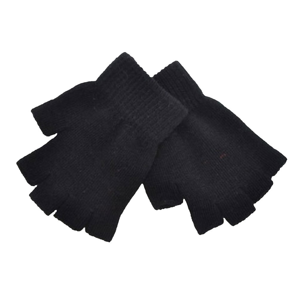 Cren Women Men Half Finger Gloves Winter Warmer Knitted Mittens Fingerless