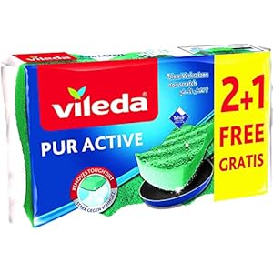 Vileda Ondactive Milleuse krasbestendige schuurspons 3-pack Grijs
