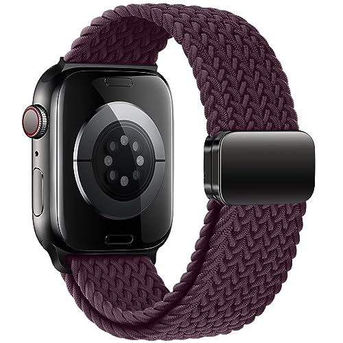 Image of Qimela Sport Loop Compatible with Apple Watch Band 38mm 40mm 41mm 42mm 44mm 45mm 46mm 49mm for Women Men,Magnetic Strap Stretchy Braided Wristband for iWatch Series 11 10 9 8 7 6 5 4 SE Ultra 3 2 1