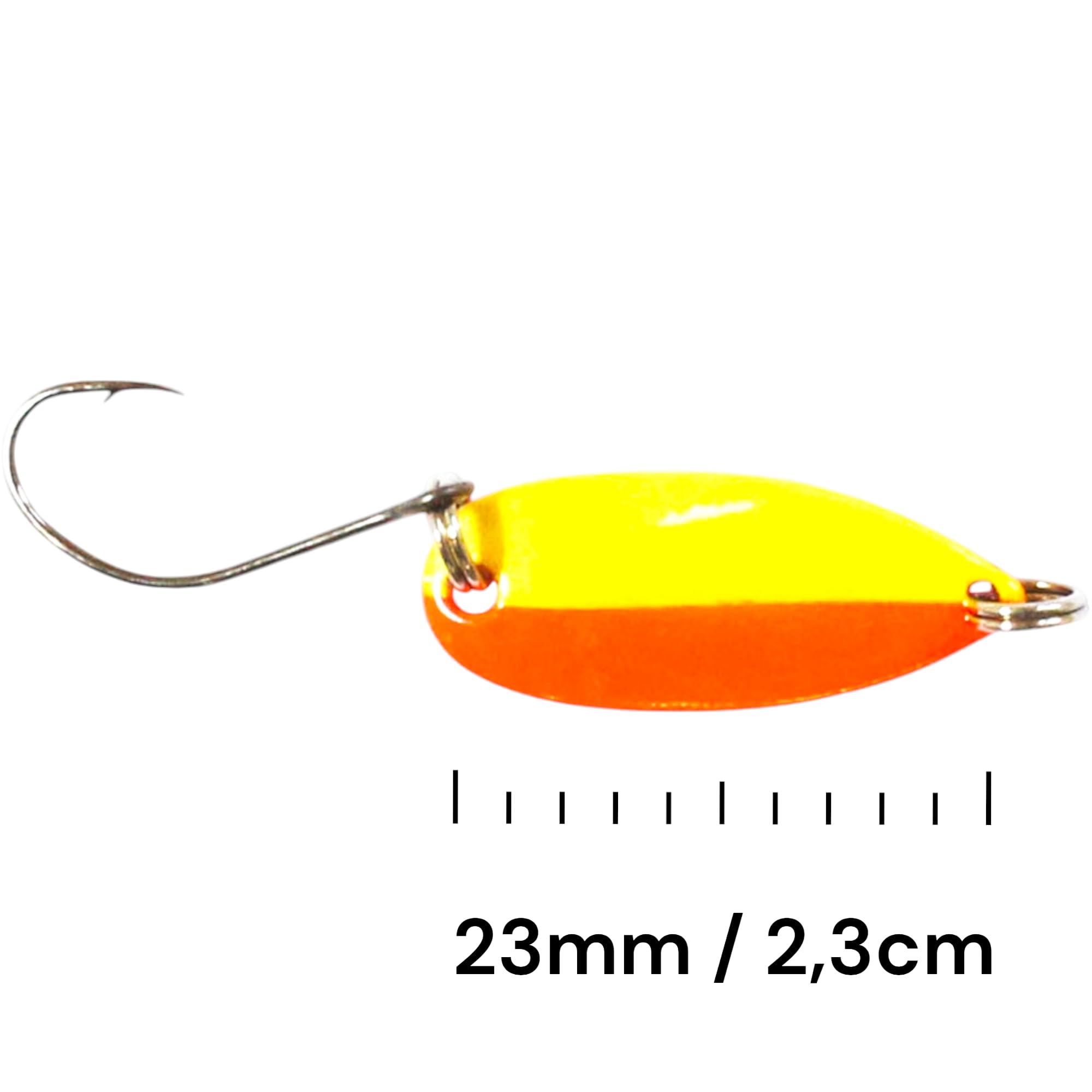 Mini pesce persico e trota Spoon Zulu 2 g 23 mm – esca per trota & pesce persico con gancio da pesca – freccia trota & pesce predatore – esca sportiva – esca artificiale – wobbler – accessori