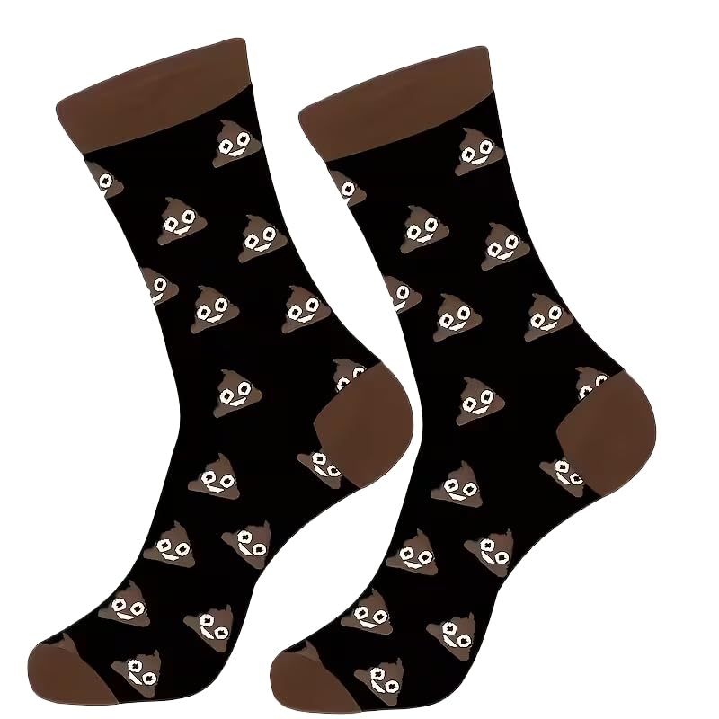 Générique Paire de chaussettes fantaisie caca noir/marron (39-46)